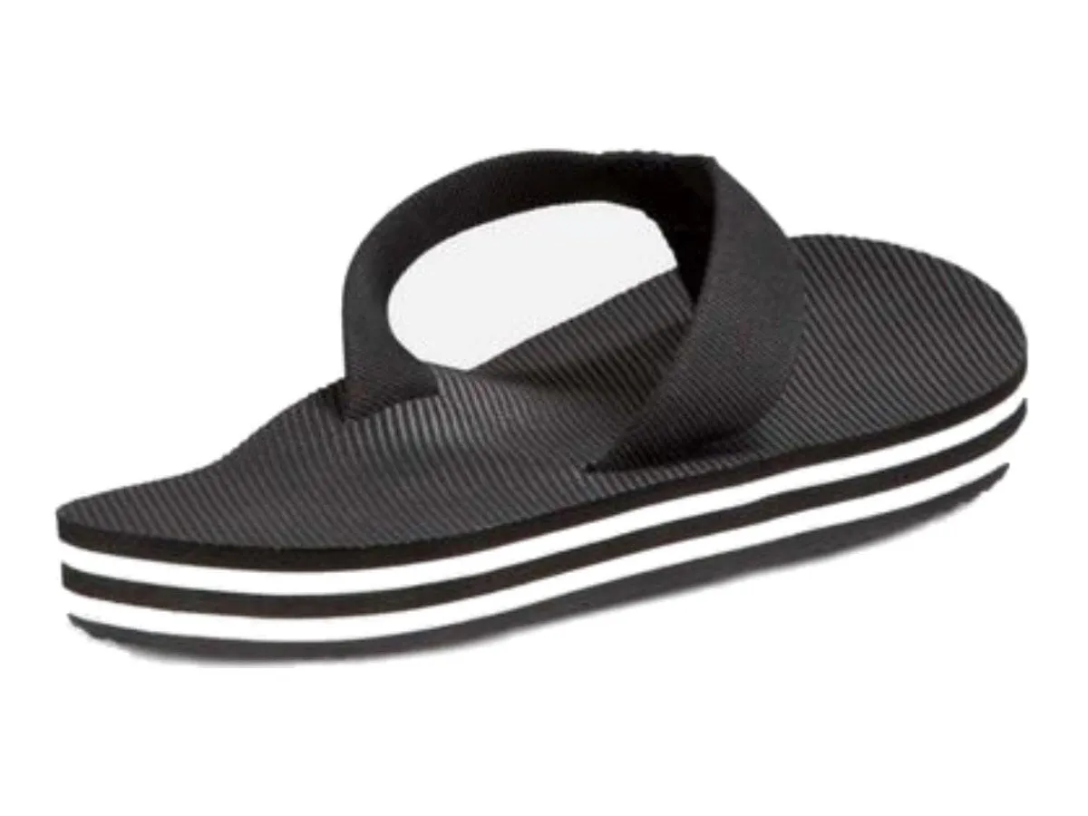Teva Women's Black Deckers Multilayered Flip Flop Sandals