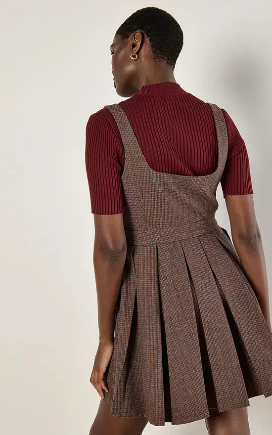 The Maggie Pleated Mini Skater Dress - PLUS