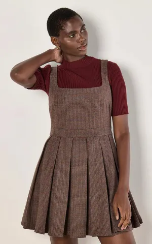 The Maggie Pleated Mini Skater Dress - PLUS