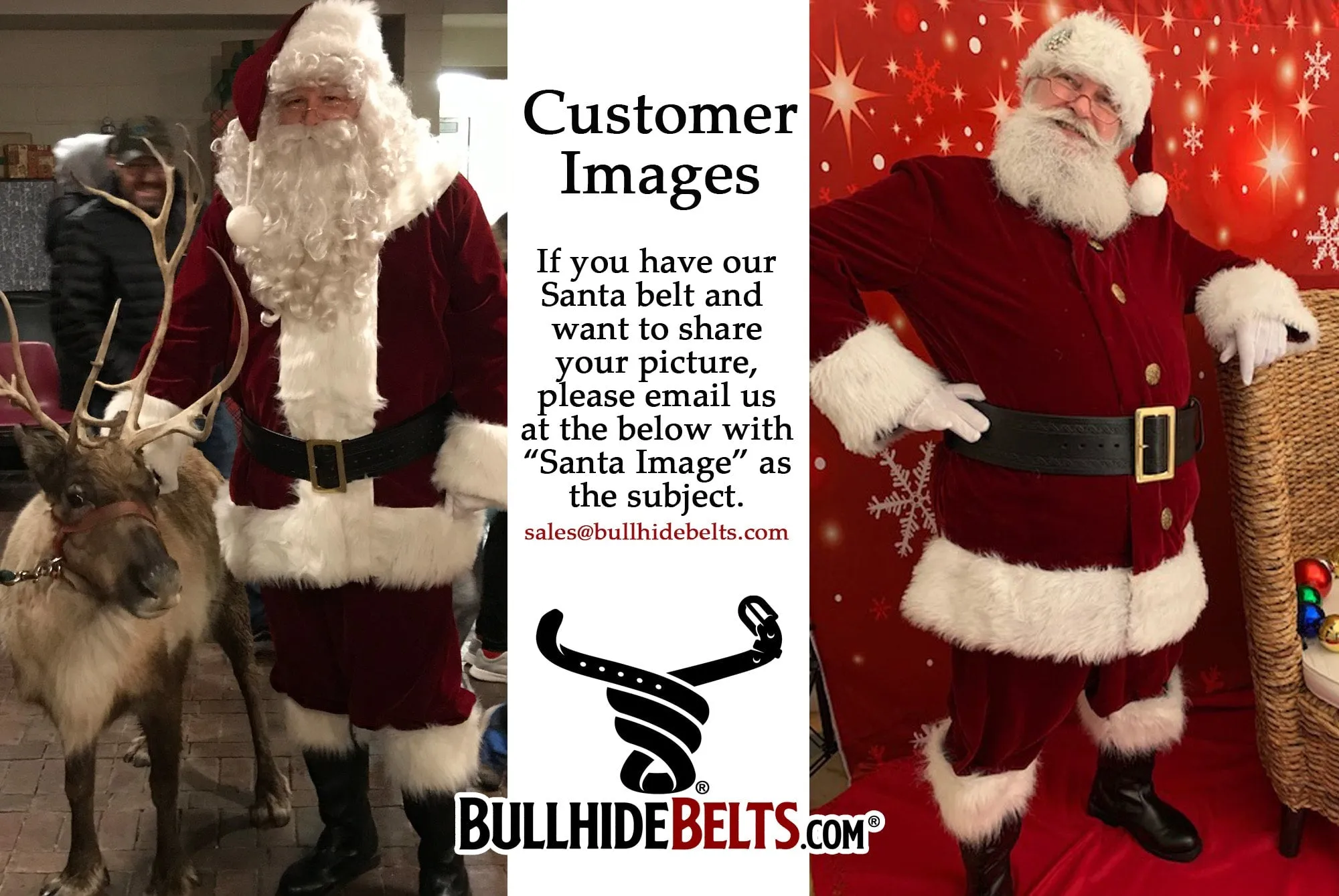 The Santa Claus: Black Premium Leather Oak Leaf Embossed 3.50" Professional Belt
