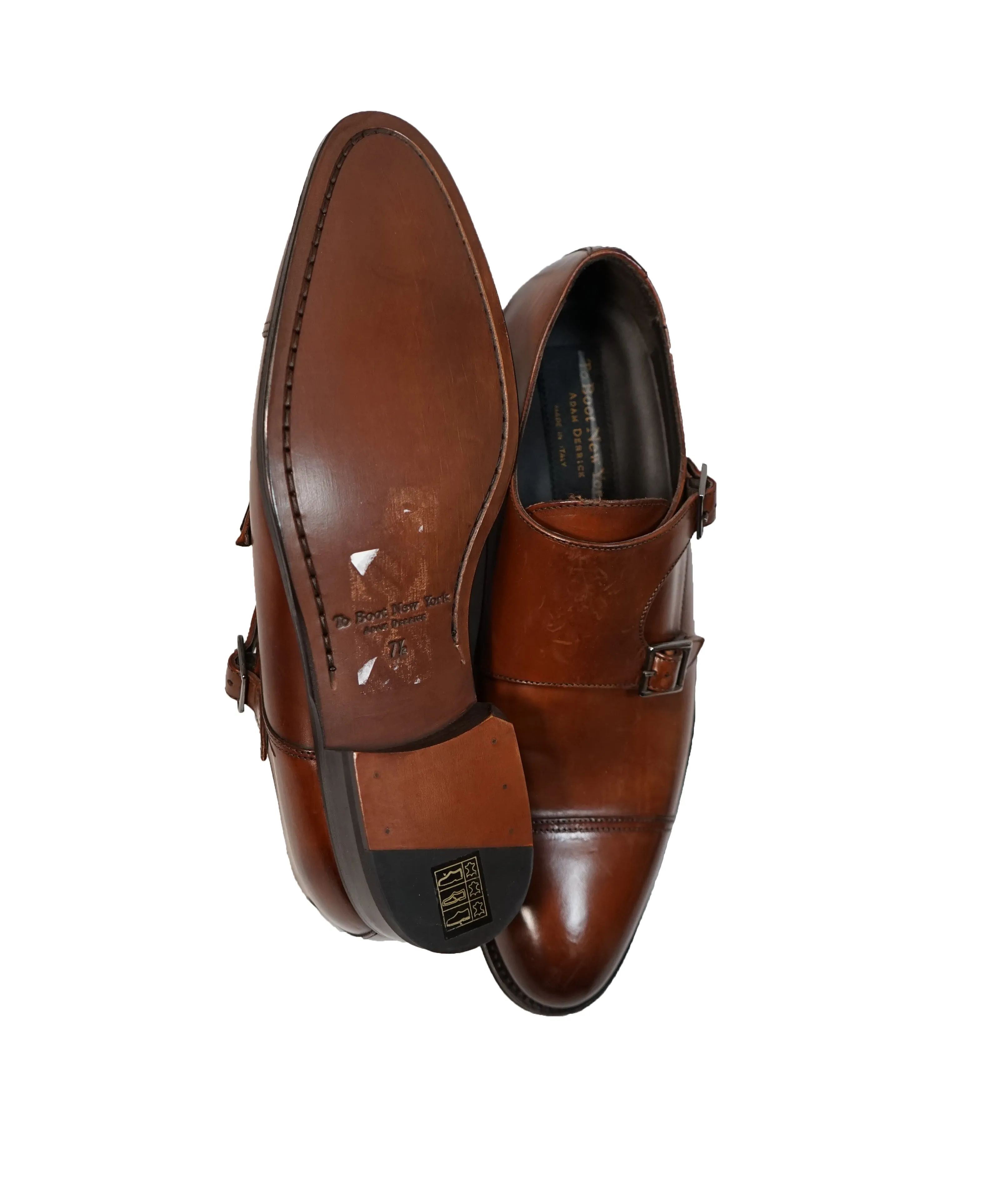 TO BOOT NEW YORK - Brown Double Monk Strap Loafers - 7.5