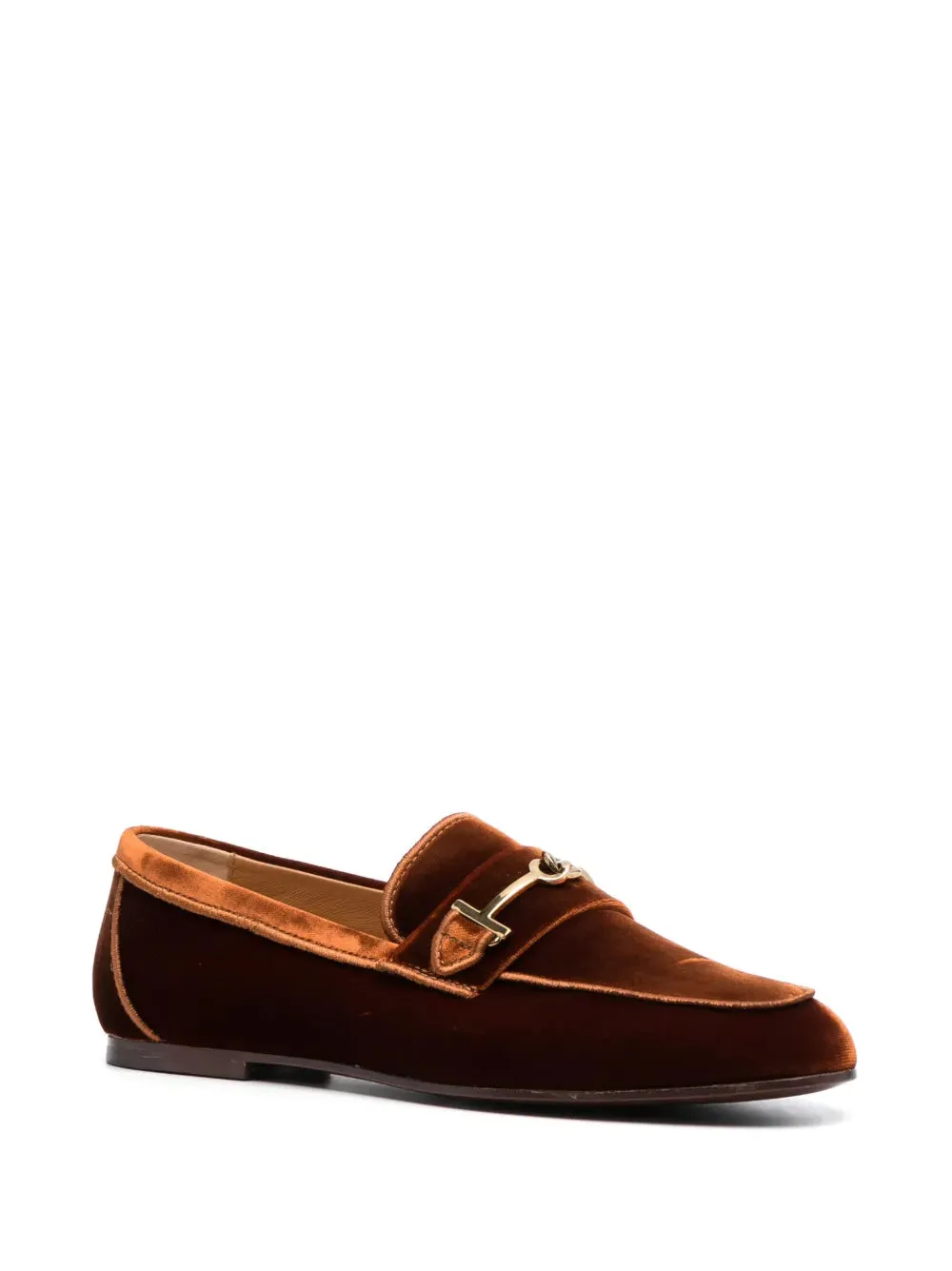 Tod's logo-detail velvet loafers