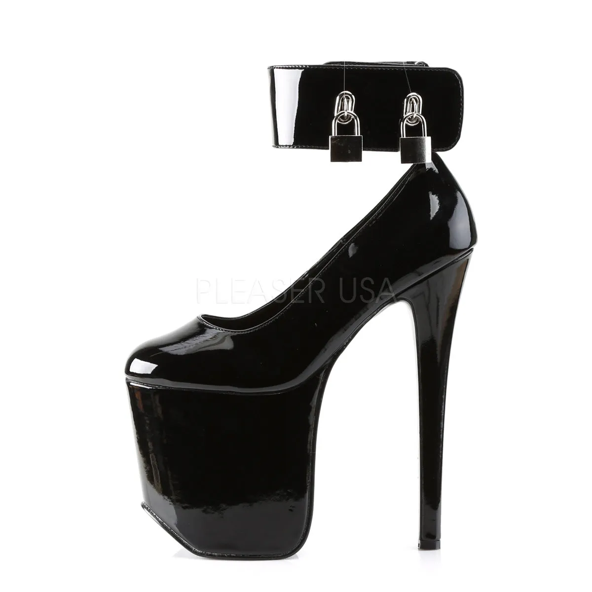 TRAMP-742  Black Patent/Black