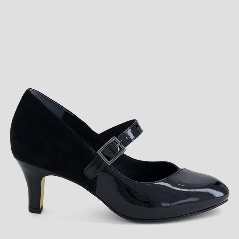 TRELL XW - BLACK PATENT SUEDE