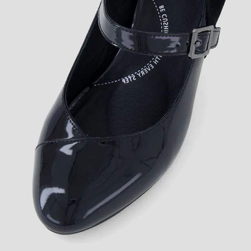 TRELL XW - BLACK PATENT SUEDE