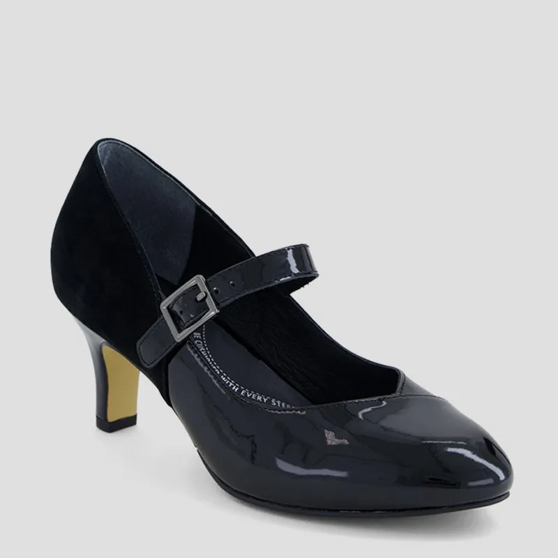 TRELL XW - BLACK PATENT SUEDE