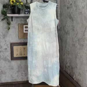 Universal Thread Women's Sleeveless Tie-Dye Effect Dress 78264422 Blue L