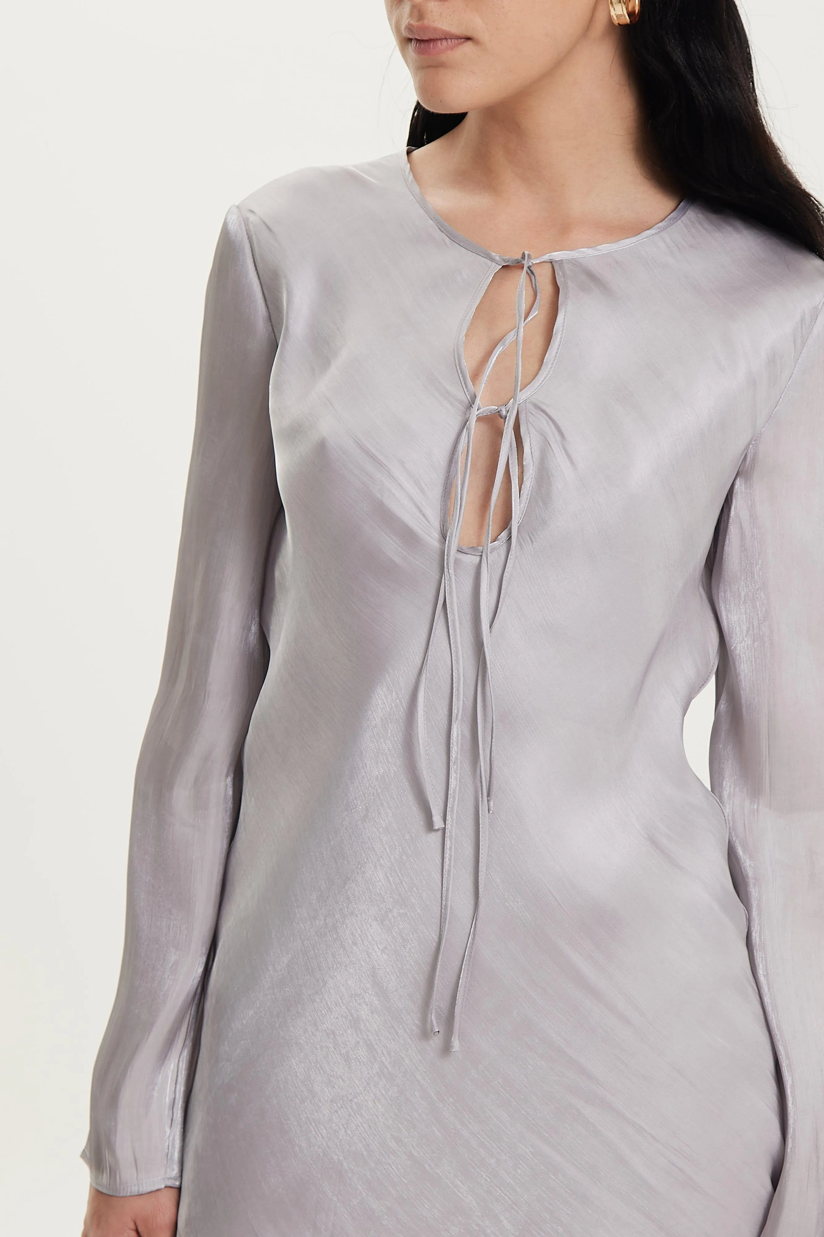 UNTAMED BIAS TIE UP MINI | SILVER