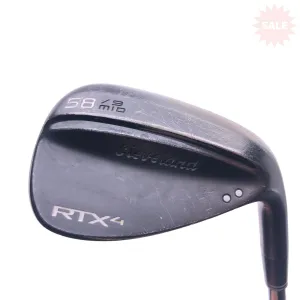 Used Cleveland RTX 4 Black Satin Lob Wedge / 58 Degrees / S400 Stiff Flex