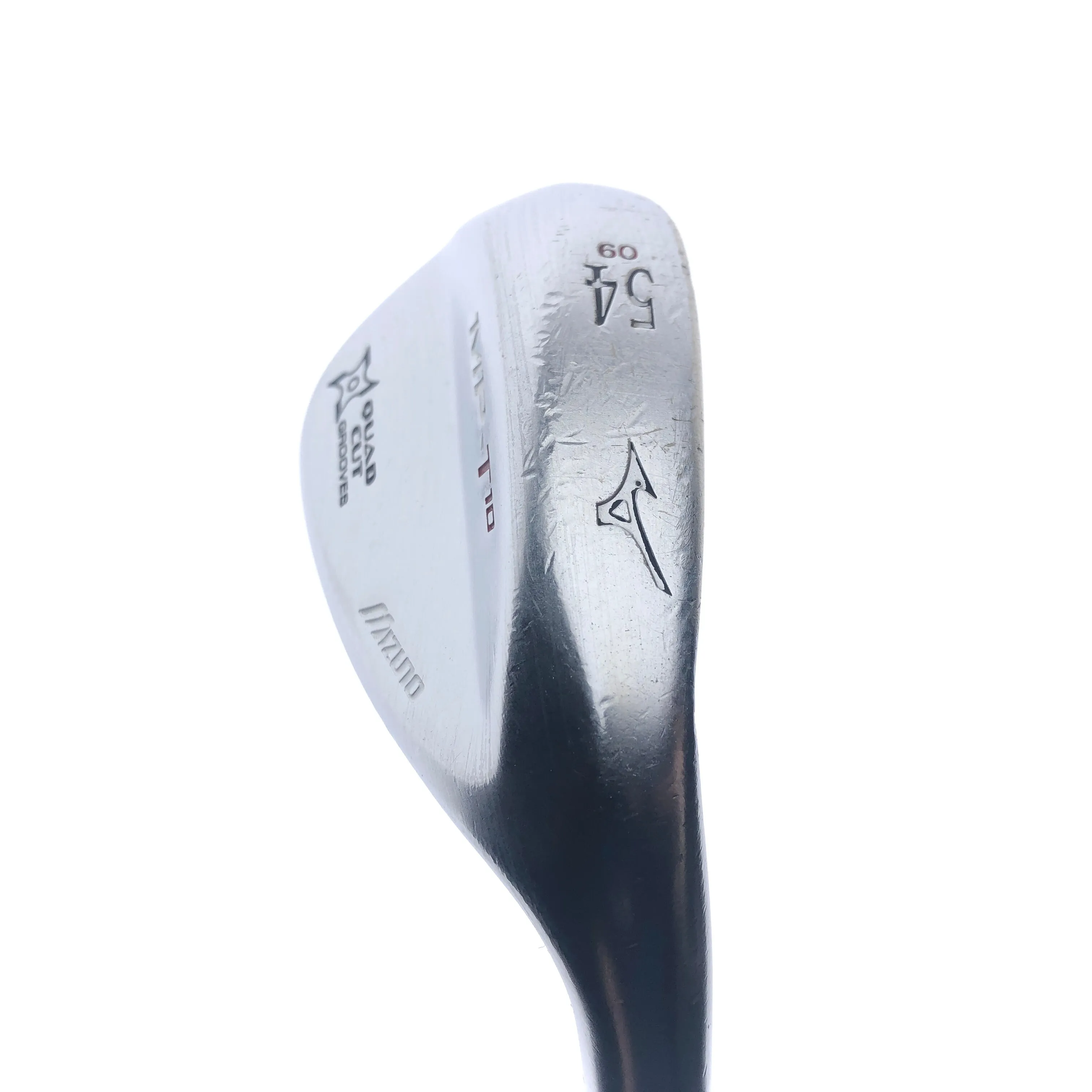 Used Mizuno MP-T 10 White Satin Chrome Sand Wedge / 54.0 Degrees / Stiff Flex