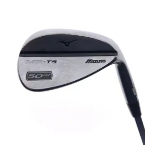 Used Mizuno MP T5 White Satin Gap Wedge / 50.0 Degrees / Wedge Flex