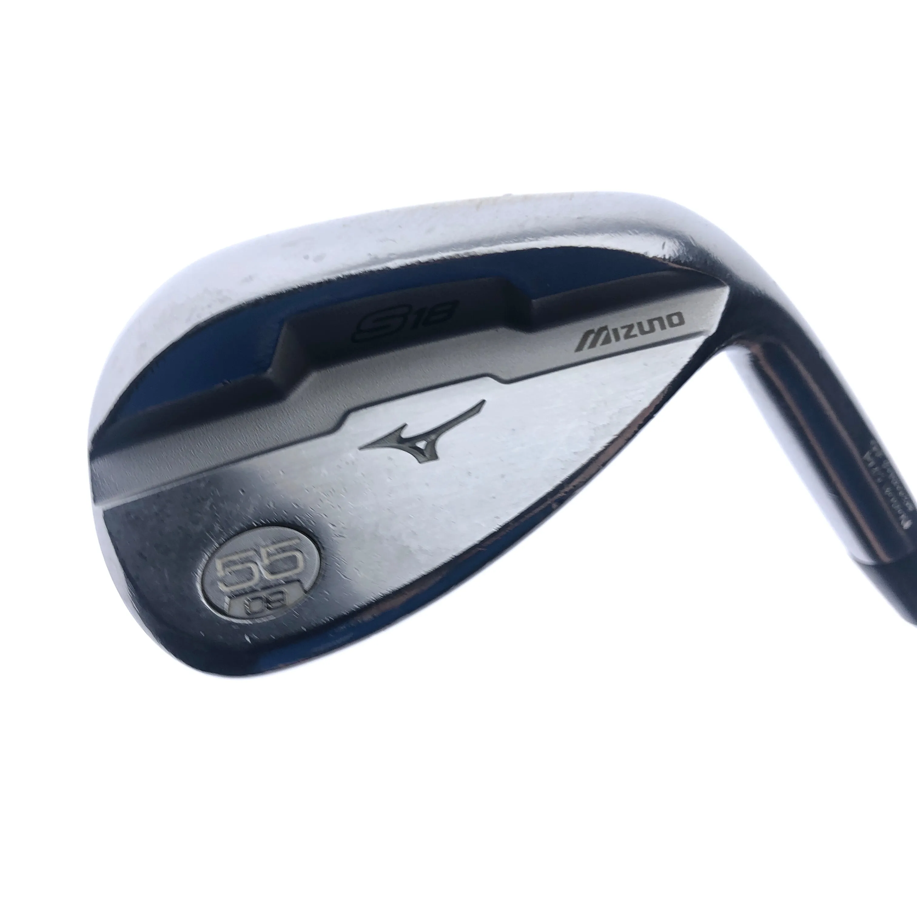 Used Mizuno S18 White Satin Sand Wedge / 55.0 Degrees / Regular Flex