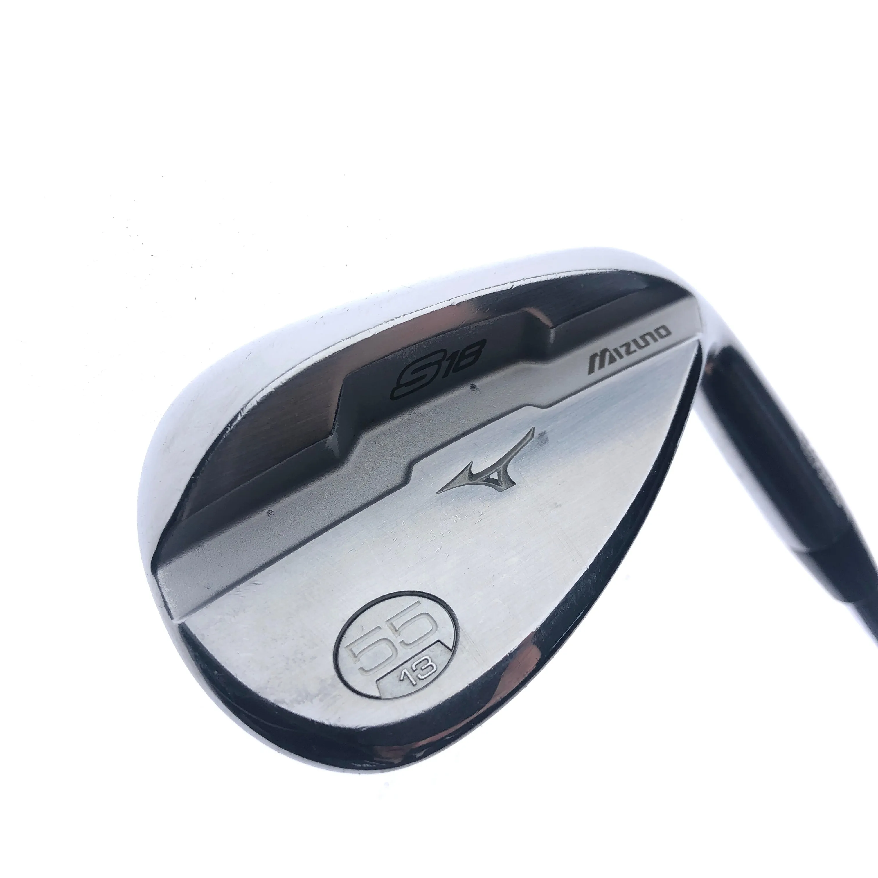 Used Mizuno S18 White Satin Sand Wedge / 55.0 Degrees / Regular Flex