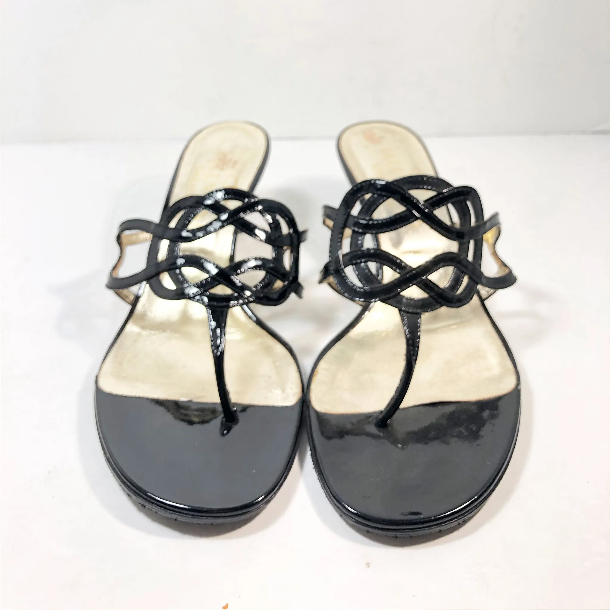 VALENTINO Black Patent Leather Heels Size 36 1/2