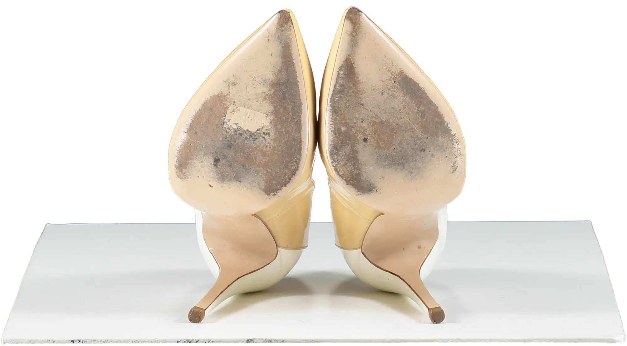 Versace Beige Two Tone Patent Stiletto UK 3.5 EU 36.5 👠