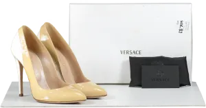 Versace Beige Two Tone Patent Stiletto UK 3.5 EU 36.5 👠