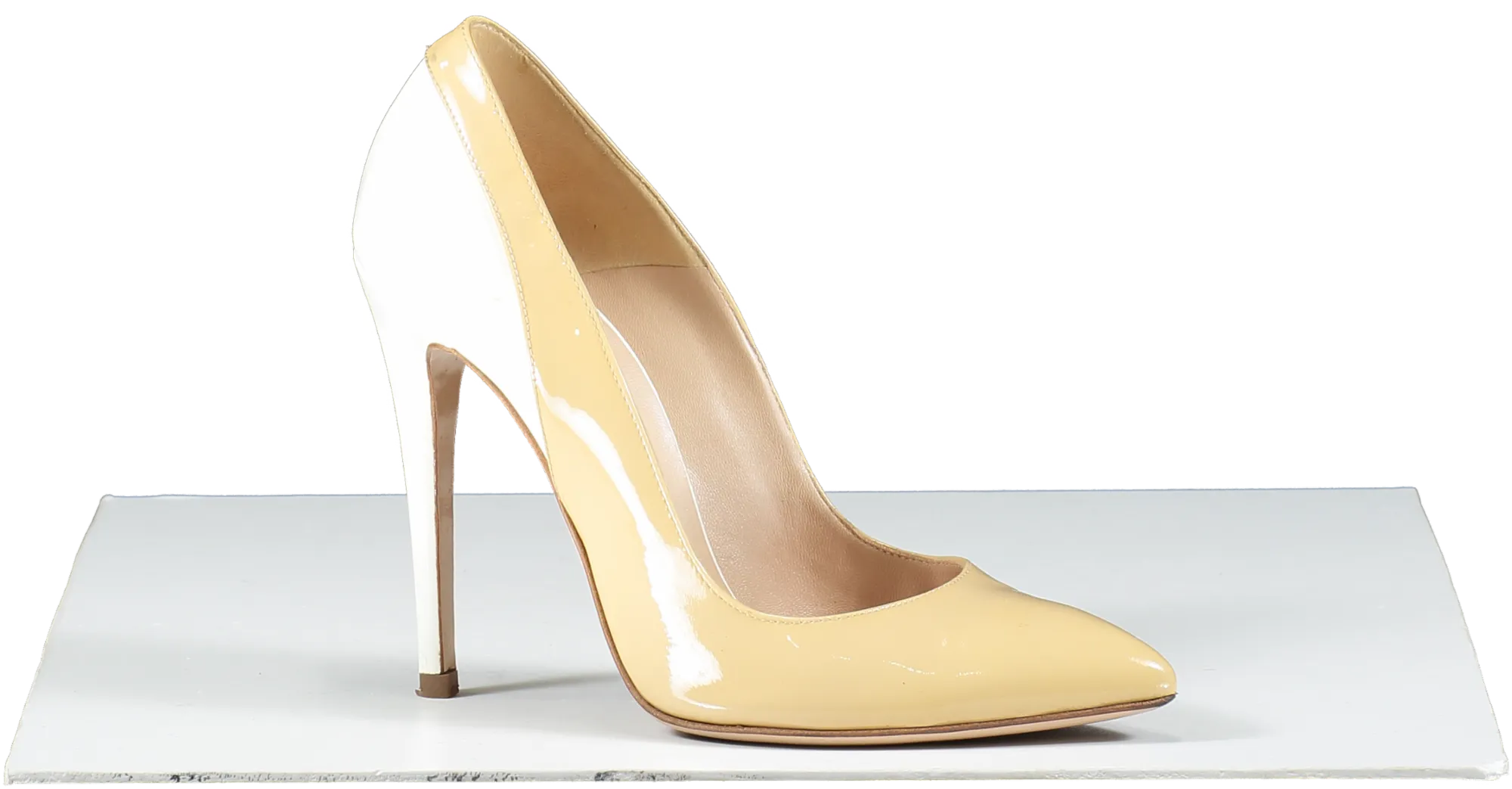 Versace Beige Two Tone Patent Stiletto UK 3.5 EU 36.5 👠