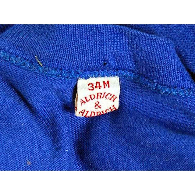 Vintage 1950s Ladies Cotton Knit Gym Suit Ballet  Royal Blue Size 34 Aldrich & Aldrich