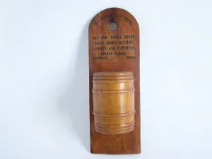 Vintage Advertising Wilbur F Cousens Wooden Match Holder