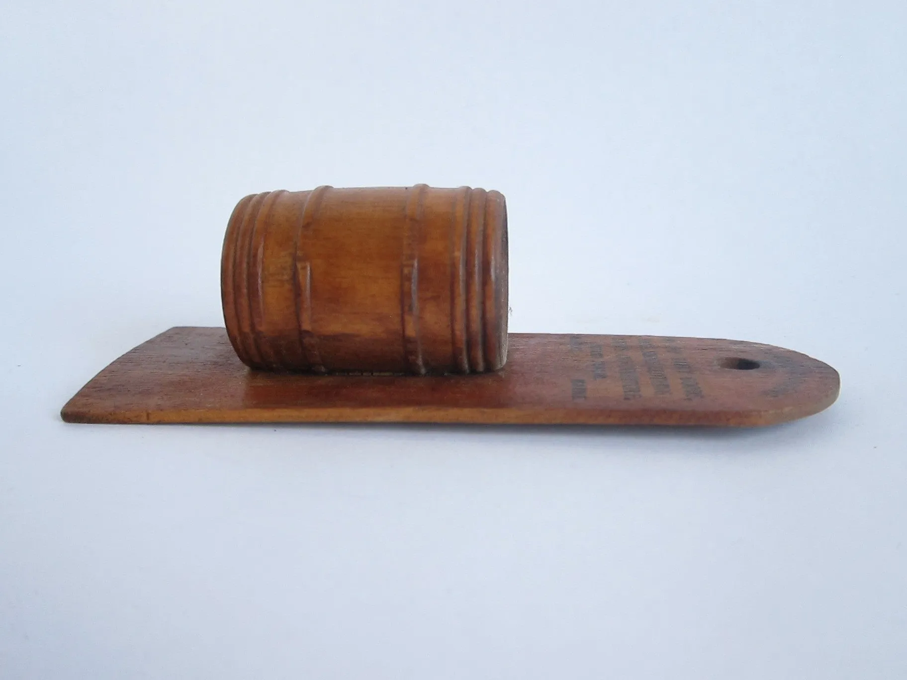 Vintage Advertising Wilbur F Cousens Wooden Match Holder