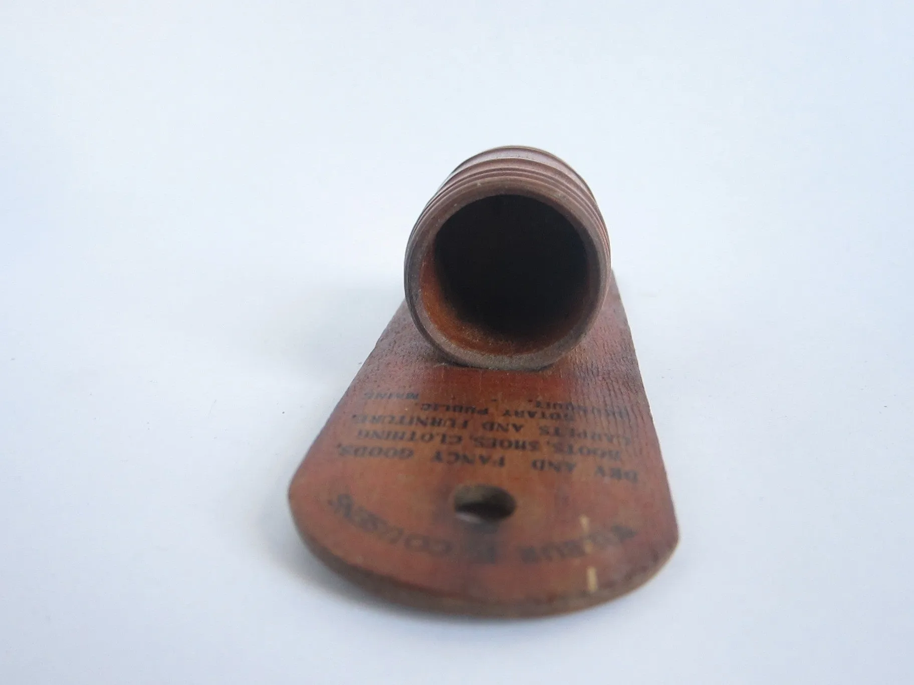 Vintage Advertising Wilbur F Cousens Wooden Match Holder
