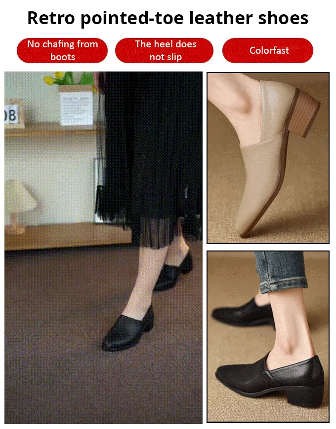 Vintage Handmade Pointy Shoes For Women