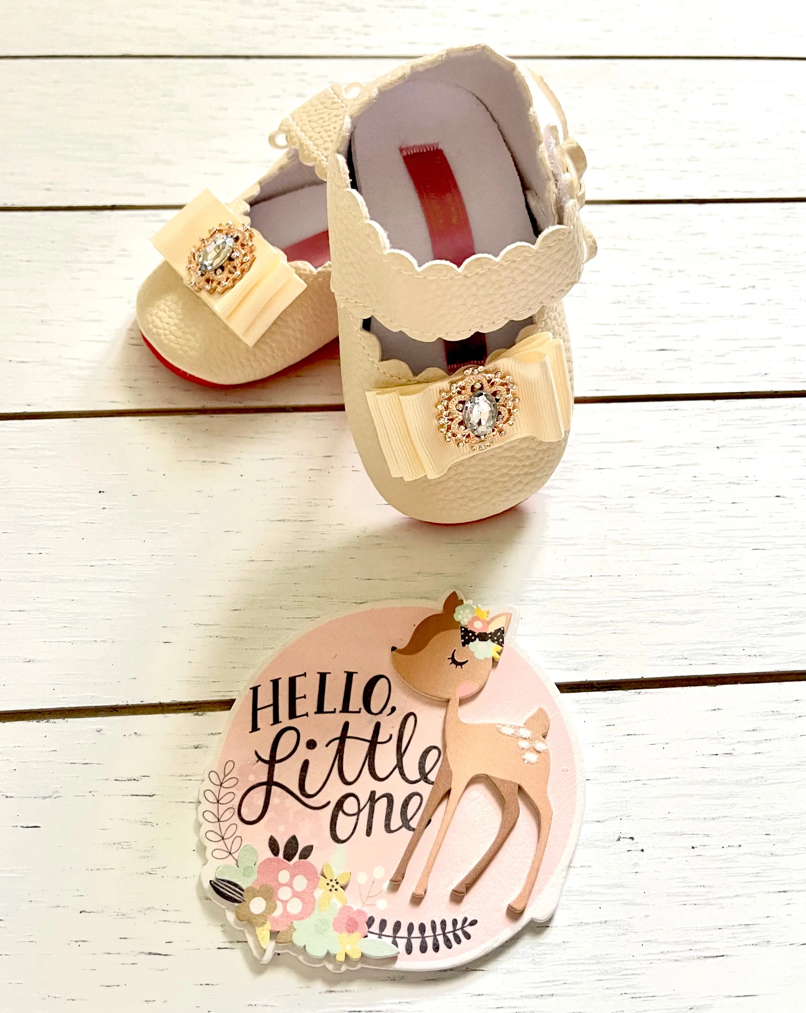 Vintage Red Bottoms Girl Shoes