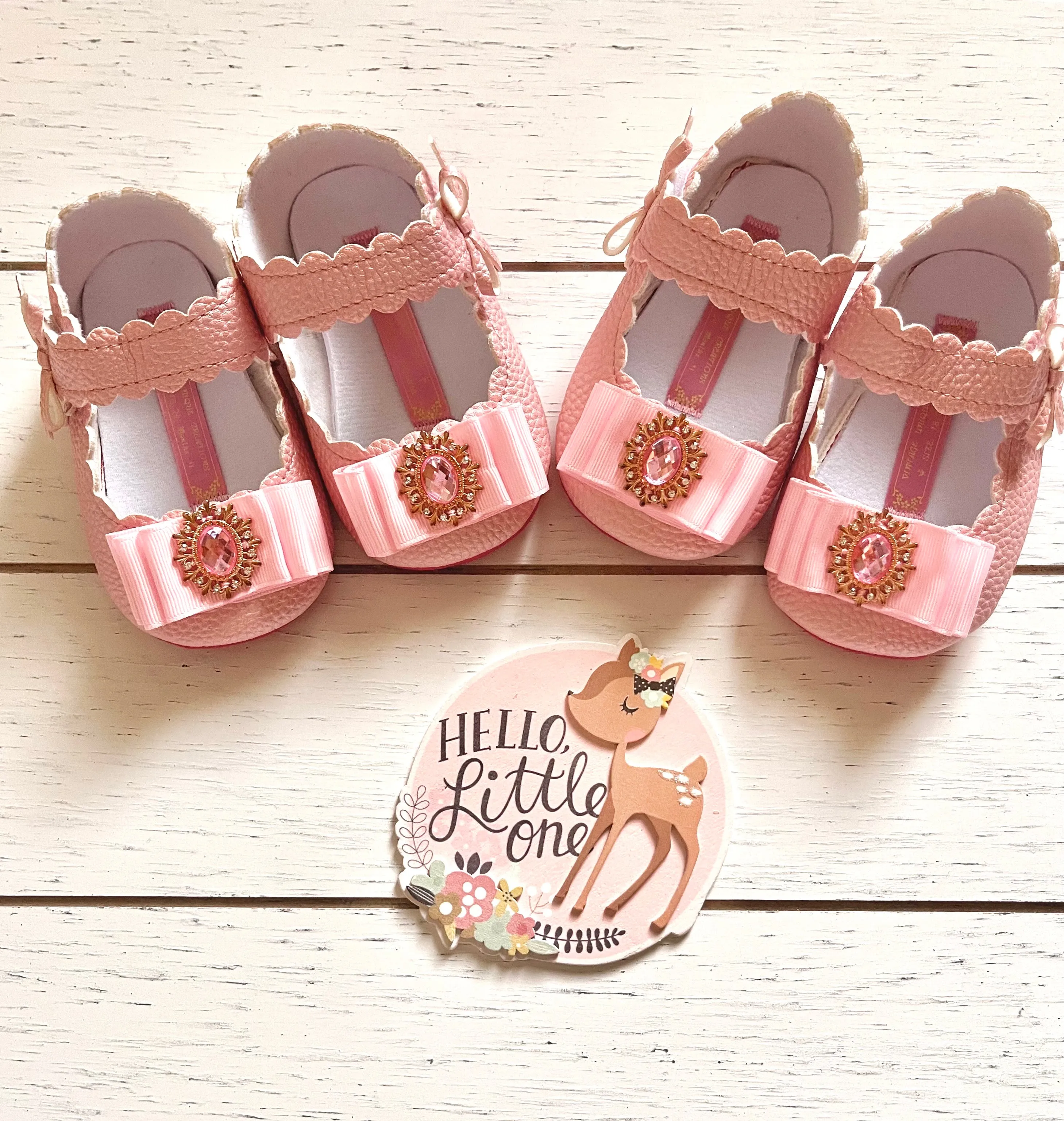 Vintage Red Bottoms Girl Shoes