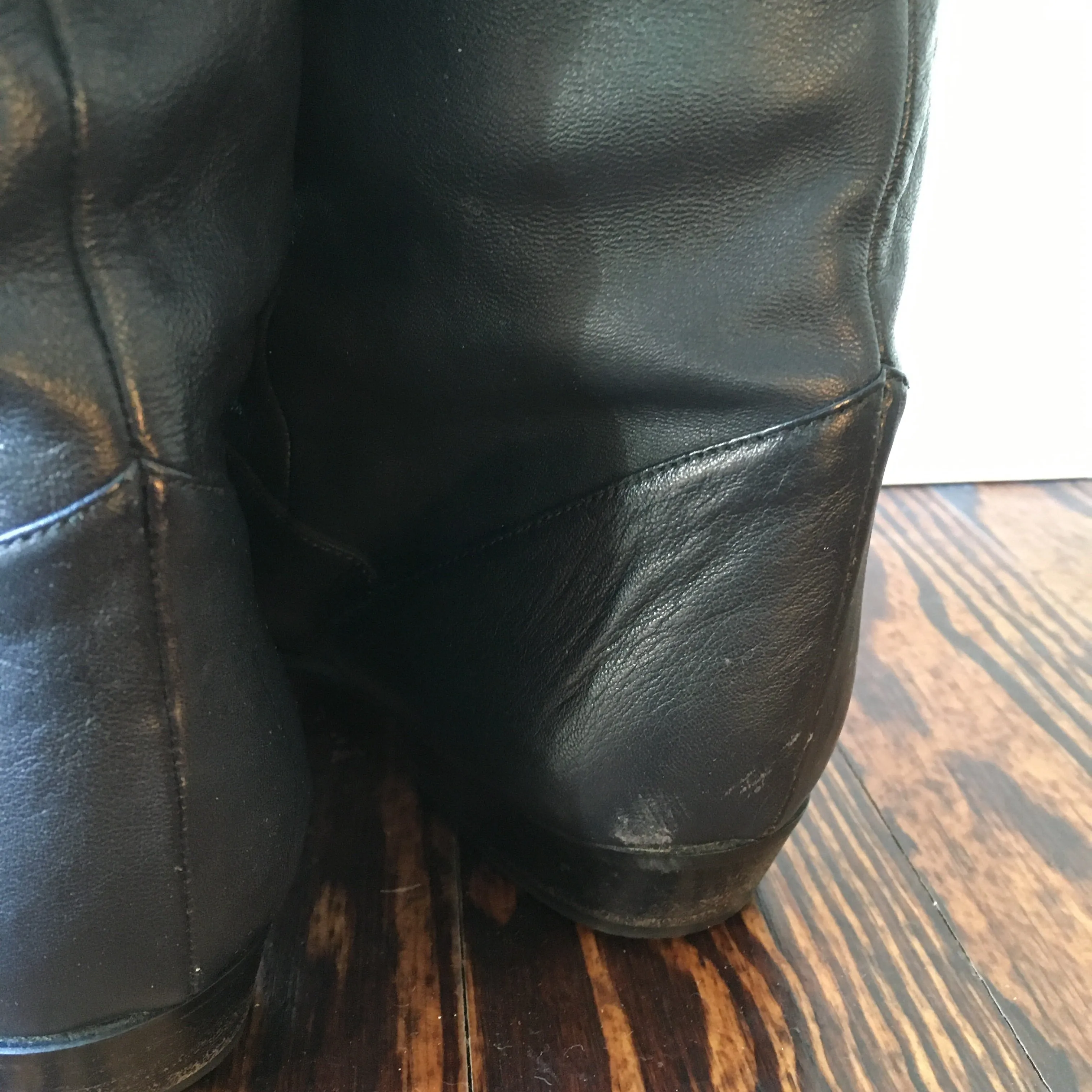 Vintage West 31st 80s leather fold over slouchy pirate boots with low heel // size 8.5