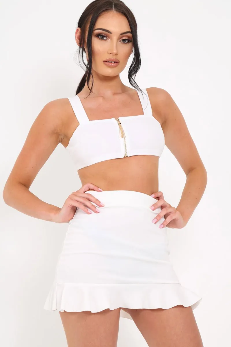White Frill Skirt - Colbie
