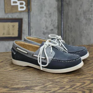 White Mountain Womens Vintage Lace Up Boat Shoes 1673fad7f403b5 Blue 6.5M