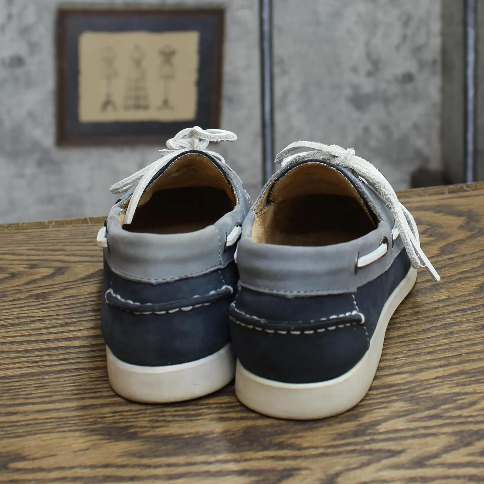 White Mountain Womens Vintage Lace Up Boat Shoes 1673fad7f403b5 Blue 6.5M