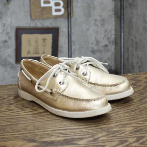 White Mountain Womens Vintage Shiny Boat Shoes 1673ee7dfa2beb Gold Yellow 6M