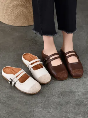 Women Artsy Genuine Leather Low Heel Shoes