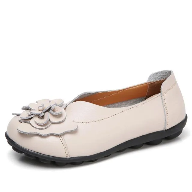 Women Ballet Flats Genuine Leather Loafers Shoes