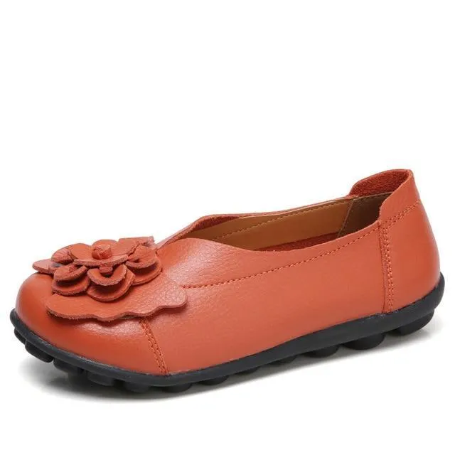 Women Ballet Flats Genuine Leather Loafers Shoes