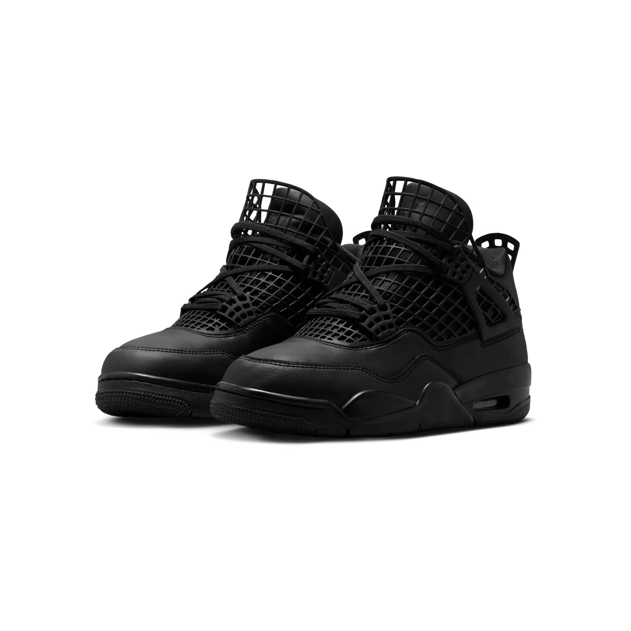 Women's Air Jordan 4 Net Black/Black-Metallic Silver FN7251-001