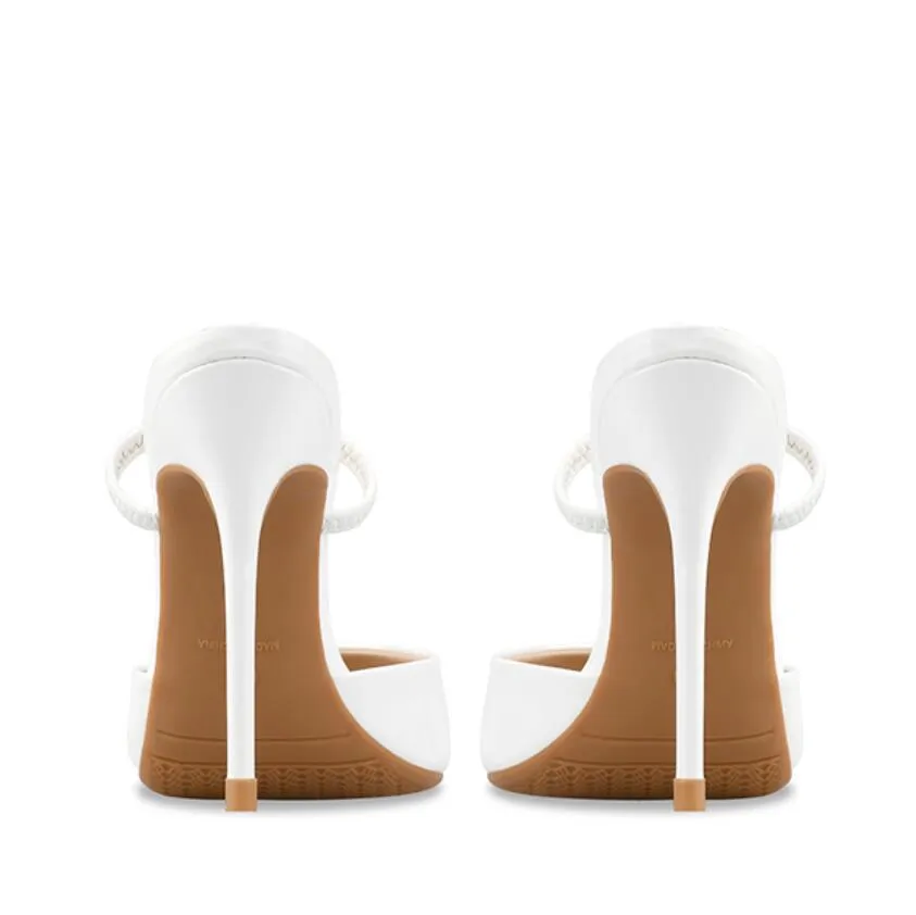 Women's Small Feet Pointy Slip On Patent Heels ES54