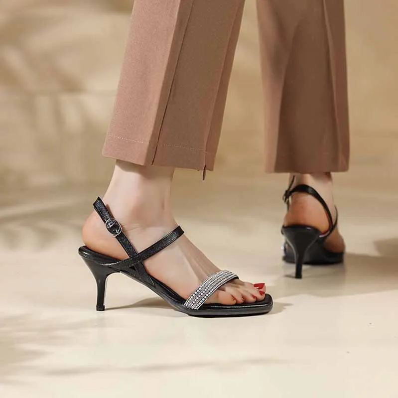 Women's Strappies Low Heel Pump Sandals Heels