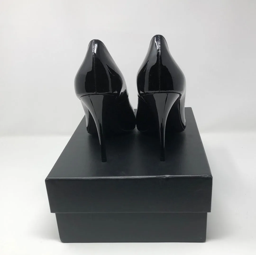 YSL Black Patent Leather Pointed Toe Heel 'Vernice Chiffon'