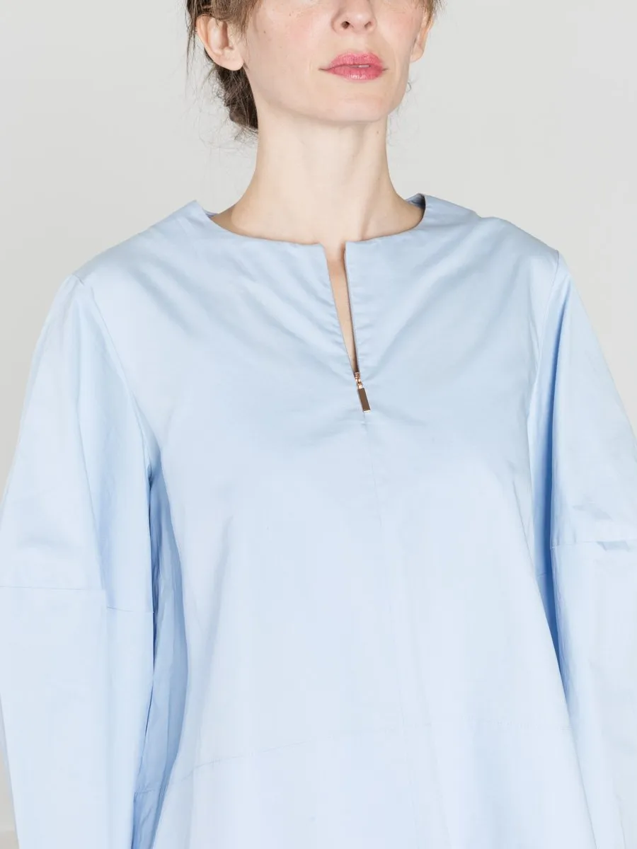 zip front top - blue