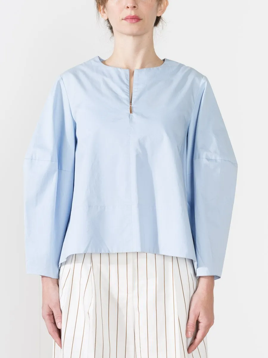 zip front top - blue