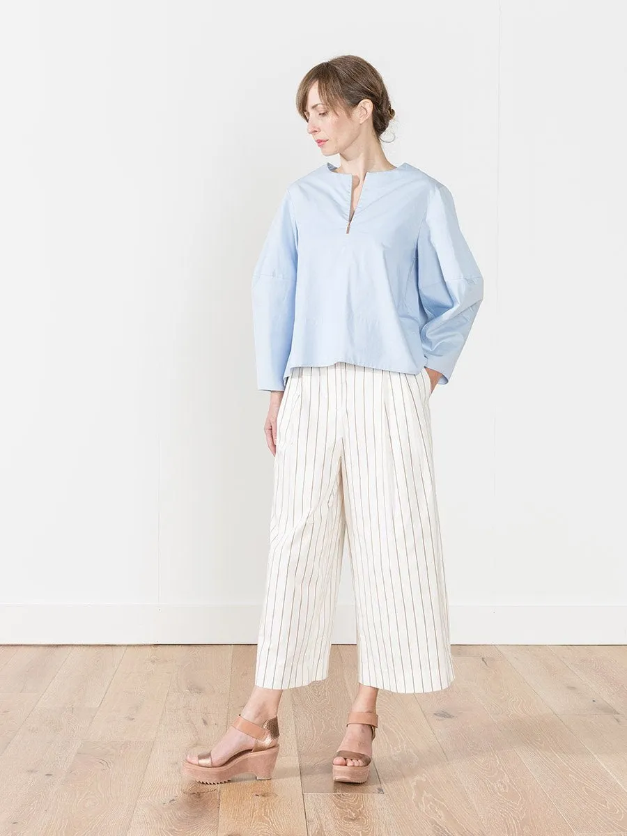 zip front top - blue