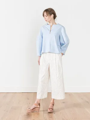zip front top - blue