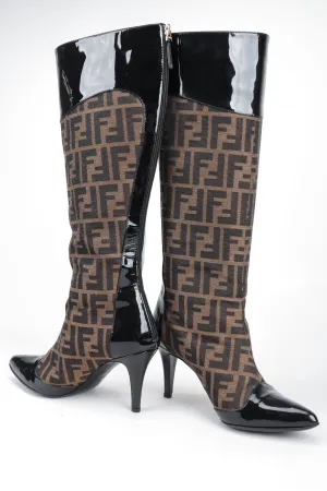 Zucca Patent Boots